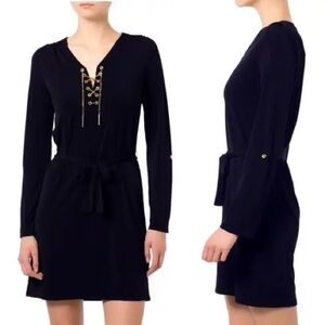 Gold chain accent dress